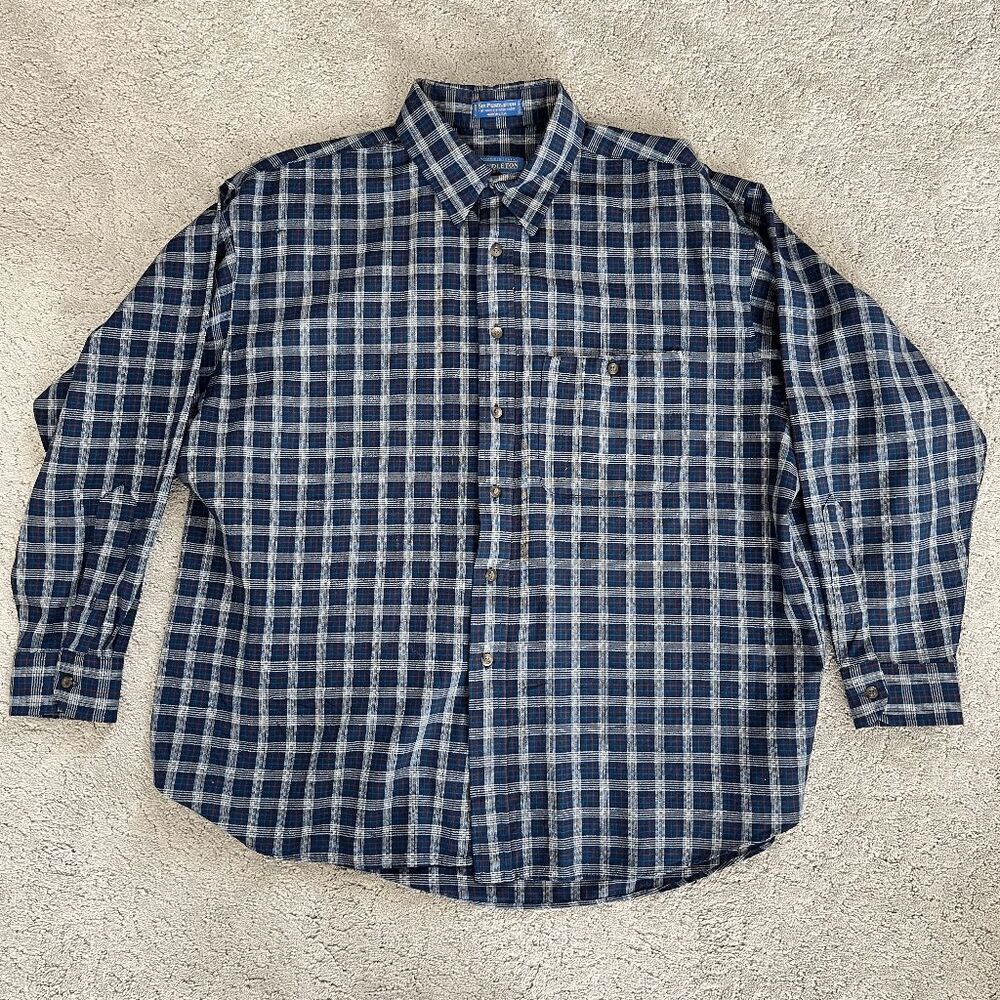 VTG 80s/90s Pendleton 100% Virgin Wool Plaid Shirt XL – Made in USA
